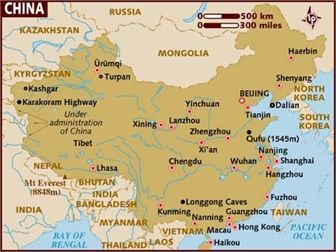 Map Of China 1966