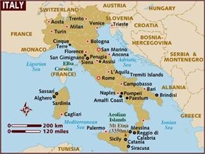Map Of Italy 