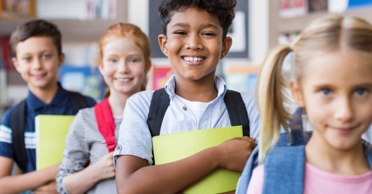 kids smiling